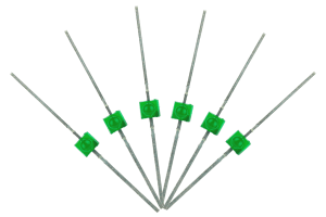 Mini Butterfly Type 6x 1.6mm (w/resistors) Green.